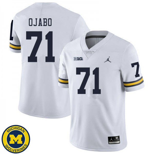 Men Michigan Wolverines #71 David Ojabo White High School Jersey